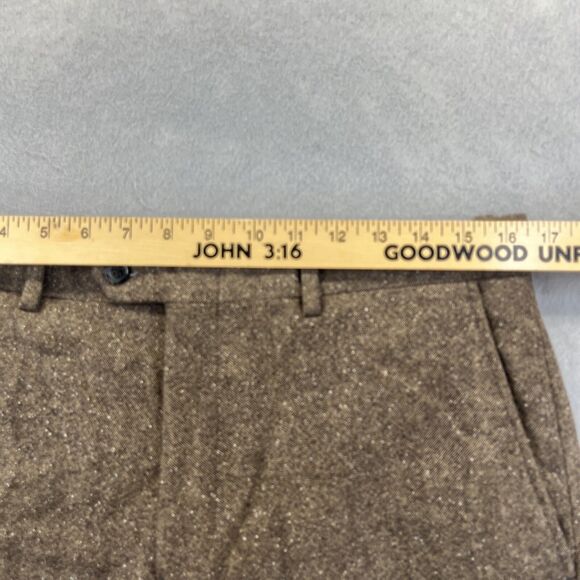 Bar III Mens Brown Textured Wool Blend Slim Fit Suit Pants Size 34W 34L Twill - Picture 9 of 15